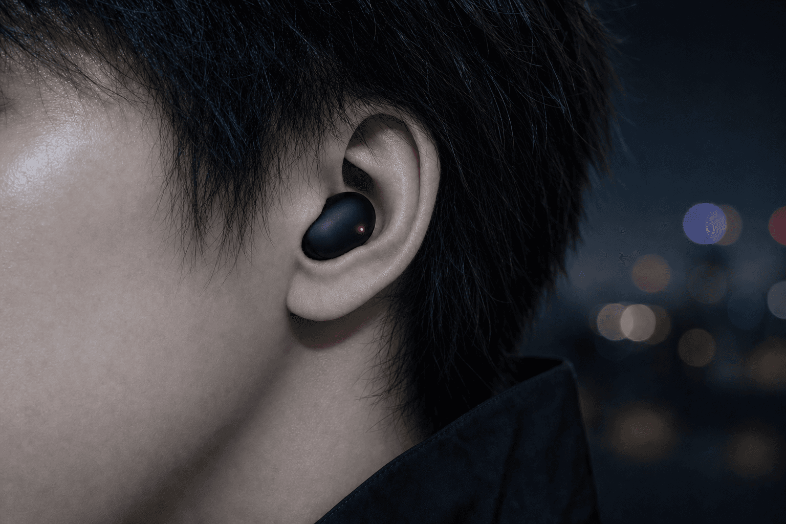 the device disappears into the ear