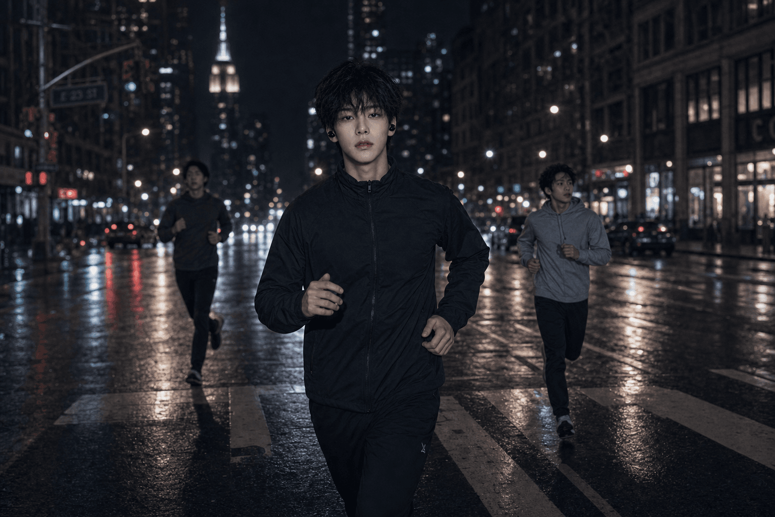running with a friend at different paces